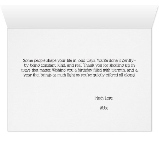 Modern Spring Meadow Birthday Card for Great Aunt (内部横(下))