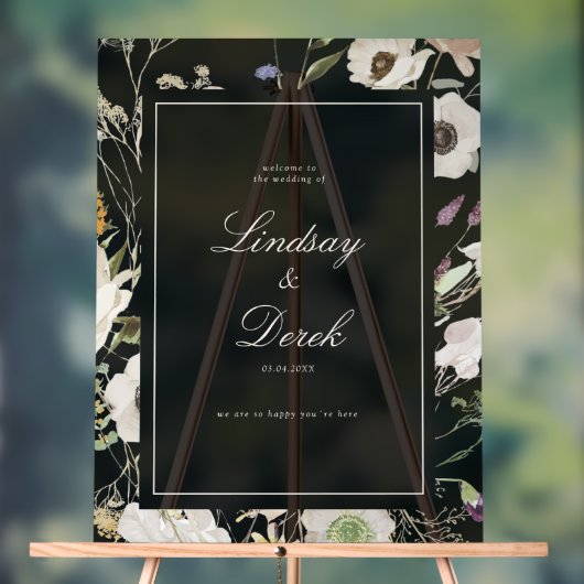 Modern Spring Wedding Welcome アクリルサイン (ニュートラル)