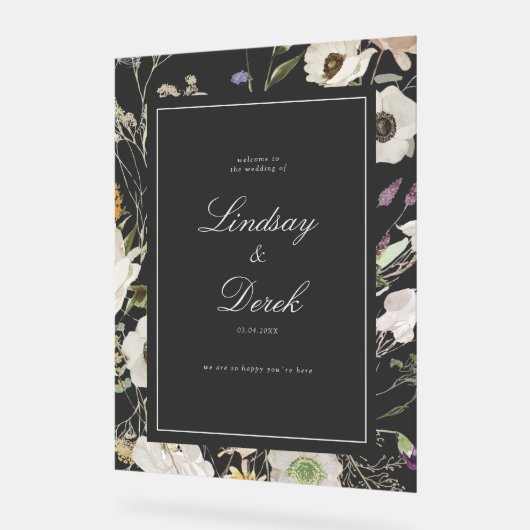 Modern Spring Wedding Welcome アクリルサイン (傾斜)