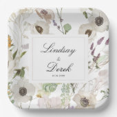 Modern Spring Wedding Welcome ペーパープレート (正面)