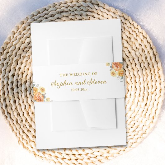 Modern spring wedding with orange Flowers 招待状ベリーバンド