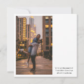 Modern Square Minimal Candid Handwritten Wedding セーブザデート (裏面)