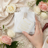 Modern Square Minimalist Favor Wedding  フェイバータグ