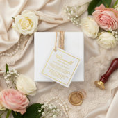 Modern Square Minimalist Favor Wedding  フェイバータグ