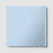 Modern Squiggly Zigzag Chevron Pattern On Blue ゲストブック (裏面)