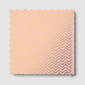 Modern Squiggly Zigzag Chevron Pattern On Pink ゲストブック (裏面)