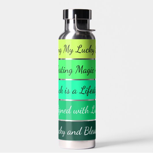 Modern St. Patrick’s Day Gradient ウォーターボトル (左面)