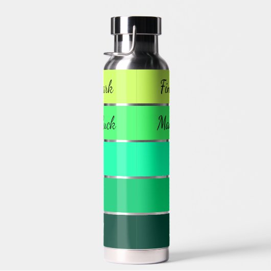 Modern St. Patrick’s Day Gradient ウォーターボトル (右面)