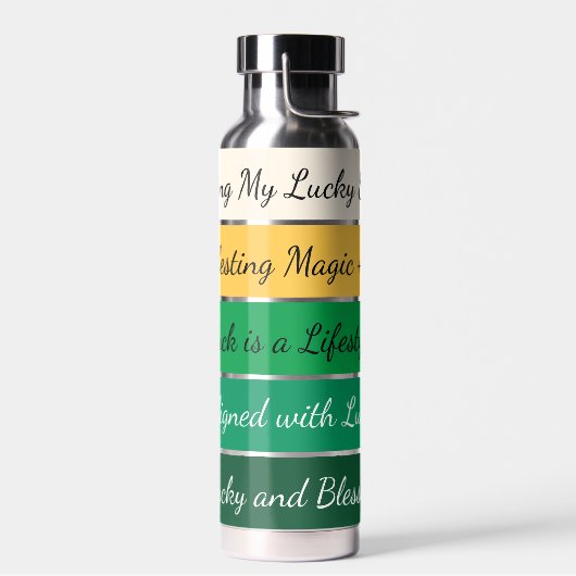 Modern St. Patrick’s Day Gradient ウォーターボトル (左面)