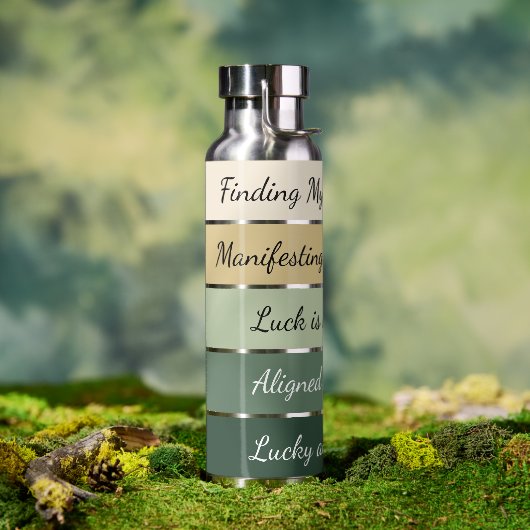 Modern St. Patrick’s Day Gradient ウォーターボトル (アウトドア (回転後))