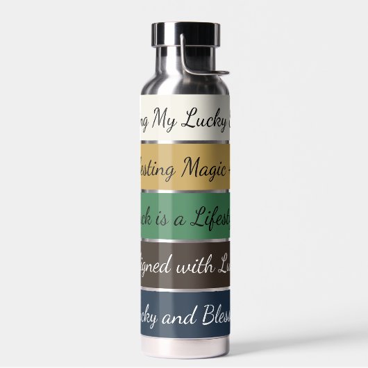 Modern St. Patrick’s Day Gradient ウォーターボトル (左面)