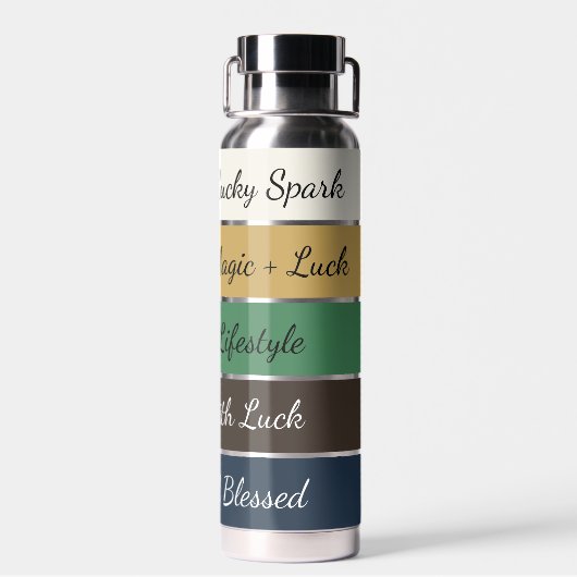 Modern St. Patrick’s Day Gradient ウォーターボトル (背面)