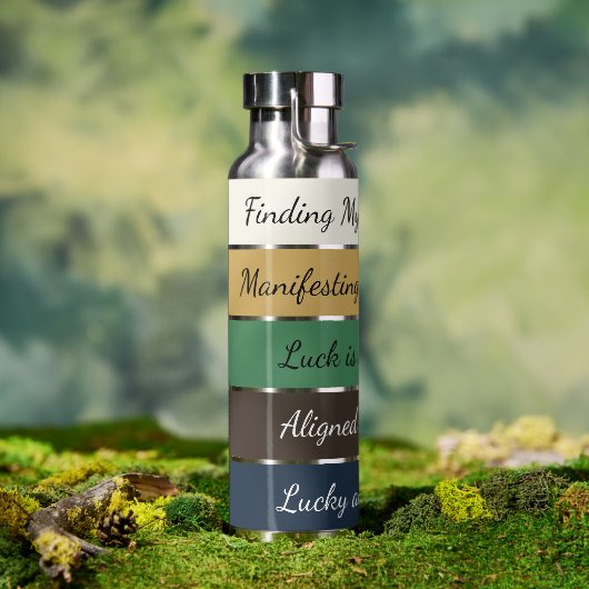 Modern St. Patrick’s Day Gradient ウォーターボトル (アウトドア (回転後))