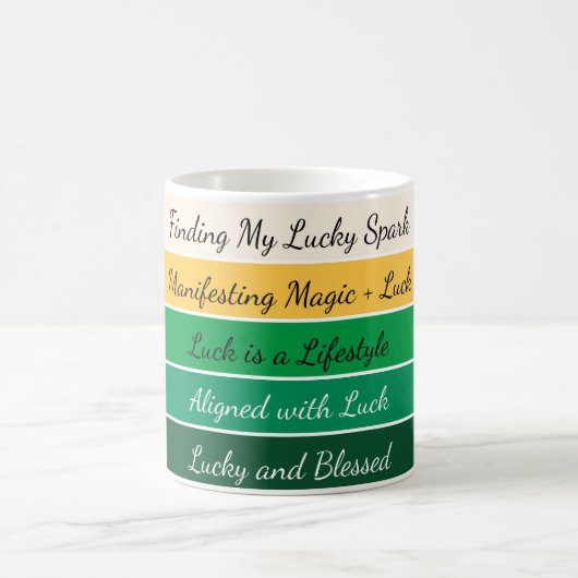 Modern St. Patrick’s Day Gradient コーヒーマグカップ (中央)
