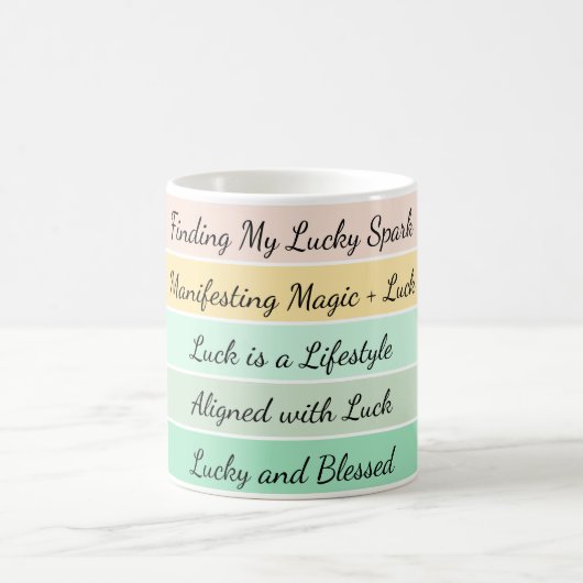 Modern St. Patrick’s Day Gradient コーヒーマグカップ (中央)