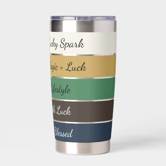 Modern St. Patrick’s Day Gradient 保温保冷タンブラー (背面)