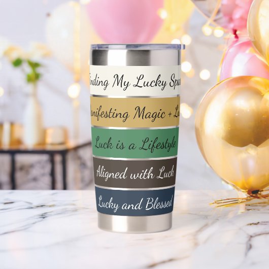 Modern St. Patrick’s Day Gradient 保温保冷タンブラー (バチェラーパーティー)