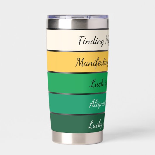 Modern St. Patrick’s Day Gradient 保温保冷タンブラー (正面)