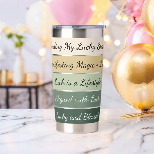 Modern St. Patrick’s Day Gradient 保温保冷タンブラー (バチェラーパーティー)