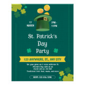 Modern St. Patrick's Day Party Custom Invitation ポスター (正面)