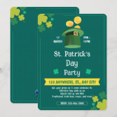 Modern St. Patrick's Day Party Invitation 招待状 (正面/裏面)
