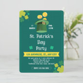 Modern St. Patrick's Day Party Invitation 招待状 (スタンド正面)