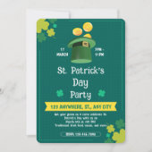 Modern St. Patrick's Day Party Invitation 招待状 (正面)