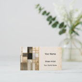 Modern Stained Glass Business Card | Luxury Salon 名刺 (スタンド正面)