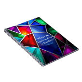 Modern Stained Glass Geometric Faith Journal ノートブック (右側)