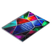 Modern Stained Glass Geometric Faith Journal ノートブック (左側)