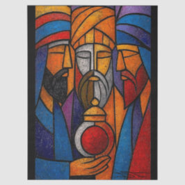 Modern Stained Glass Three Wise Men 薄葉紙