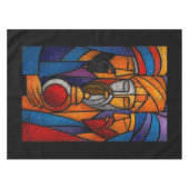 Modern Stained Glass Three Wise Men in English テーブルクロス (正面(横))