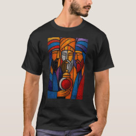 Modern Stained Glass Three Wise Men Tシャツ