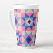 Modern Star Block Quilt カフェラテマグ (左アングル)