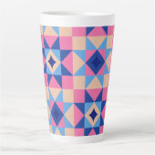 Modern Star Block Quilt カフェラテマグ (正面)