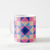 Modern Star Block Quilt コーヒーマグカップ (正面左)