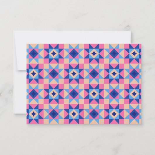 Modern Star Block Quilt サンキューカード (正面)