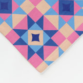 Modern Star Block Quilt フリースブランケット (角)