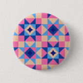 Modern Star Block Quilt 缶バッジ (正面)