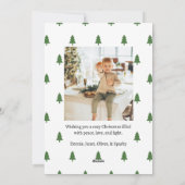 Modern Starburst Photo Christmas Holiday Card シーズンカード (裏面)