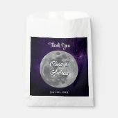 Modern Starry Night Full Monn Wedding Thank You フェイバーバッグ (正面)
