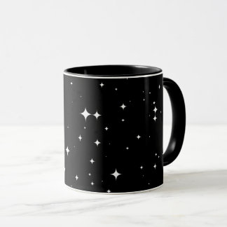 Modern Starry Night Sky Seamless Pattern 8K Coffee マグカップ