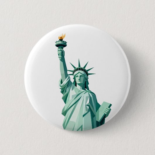 Modern Statue of Liberty Button 缶バッジ (正面)