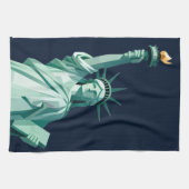 Modern Statue of Liberty Kitchen Towel キッチンタオル (横)