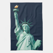 Modern Statue of Liberty Kitchen Towel キッチンタオル (縦)