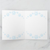 Modern Steampunk Santa and Robot Reindeer Holiday カード (内部)