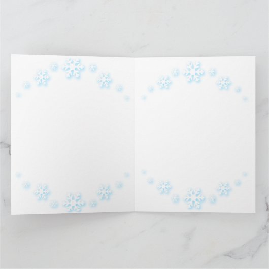 Modern Steampunk Santa and Robot Reindeer Holiday  カード (内部)