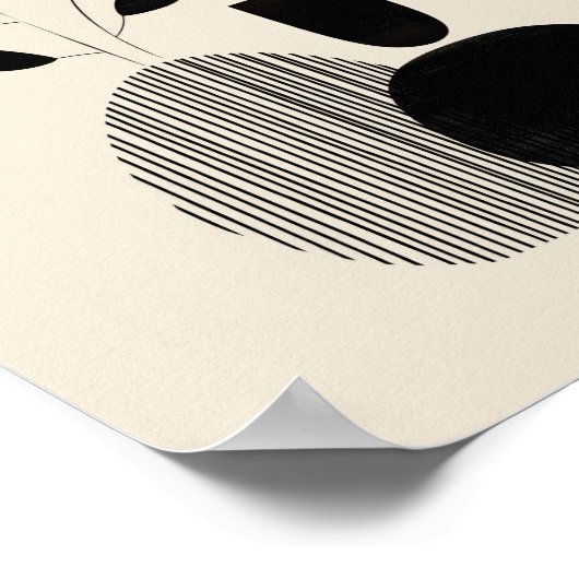 Modern Still Life – Minimalist Botanical Print ポスター (角)