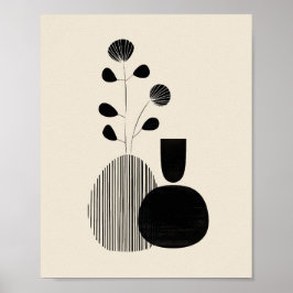 Modern Still Life – Minimalist Botanical Print ポスター