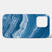 Modern Stone Dusty Blue Marble Case-Mate iPhoneケース (裏面 (横))